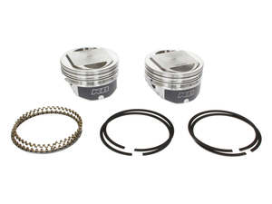 Cylinders Pistons: +.010in. Dome Top Pistons with 10.5:1 Compression Ratio. Fits Twin Cam 1999-2006 with Big Bore 88ci to 95ci Conversion. - Keith Black Pistons
