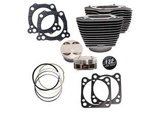 132ci Big Bore Kit with Highlighted Fins - Black. Fits Milwaukee-Eight 2017up 11&hellip;