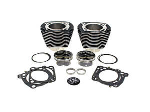 132ci Big Bore Kit with Highlighted Fins & Mid Level Compression - Black. Fits M&hellip;