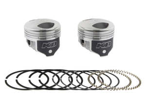 Cylinders Pistons Vintage: Std Dome Top Pistons with 8.3:1 Compression Ratio. Fits Big Twin 1978-1984 with 1340cc Shovel Engine. - Keith Black Pistons
