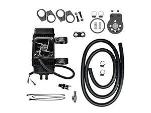 Fan Assisted 10 Row Vertical Oil Cooler Kit. Fits Softail 2018up - Jagg Oil Coolers