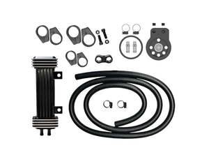 Oil Coolers Softail: 6-Row Vertical Deluxe Oil Cooler Kit. Fits Softail 2018up - Jagg Oil Coolers