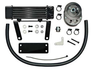Oil Coolers Softail: 6-Row LowMount Oil Cooler Kit. Fits Softail 2000-2010. - Jagg Oil Coolers