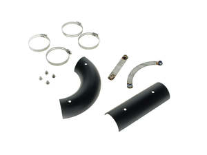 Exhaust Brackets Supports: SP Concepts Heat Shields - Black. Fits Dyna 1999-2017, Softail 2018up & Touring 2017up - SP Concepts Exhaust