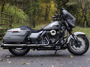 Exhaust Mufflers: 4-1/2in. Mk45 Slip-On Mufflers - Lava Chrome with Black Cutlass End Caps. Fits Touring 2017up. - S&S