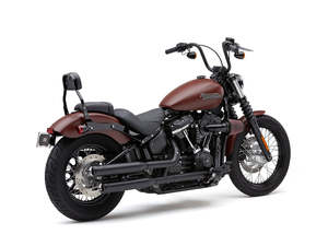3in. Neighbour Hater Slip-On Mufflers - Black. Fits Softail Slim, Street Bob, St&hellip;