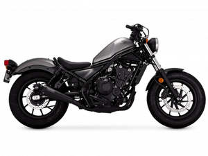 Mufflers Honda: Upsweep Slip-On Muffler - Black. Fits Honda CMX / Rebel 500cc 2017up - Vance And Hines