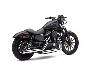 Mufflers Sportster: 3in. RPT Slip On Mufflers - Chrome with Black Tips. Fits Sportster 2014-2021 - Cobra Exhaust