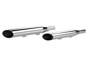 3in. HP-Plus Slash Cut Slip-On Mufflers - Chrome. Fits Sportster 2004-2013. - Khrome Werks