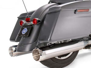 Mufflers Touring Trike: 4-1/2in. Mk45 Slip-On Mufflers - Chrome with Chrome Thruster End Caps. Fits Touring 2017up. - S&S