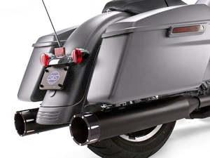 Mufflers Touring Trike: 4-1/2in. Mk45 Slip-On Mufflers - Black with Black Tracer End Caps. Fits Touring 2017up. - S&S