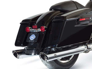 Mufflers Touring Trike: 4in. Grand National Slash Cut Slip-On Mufflers - Chrome. Fits Touring 2017up. - S&S