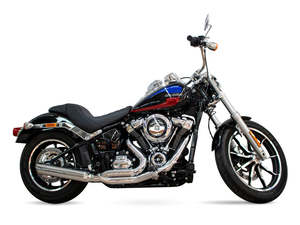 Softail 2 1: Low Cat 2-into-1 Exhaust - Chrome. Fits Softail 2025up Non-240 Tyre Models - D&D Exhaust