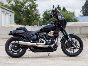 2-into-1 Qualifier Exhaust - Stainless Steel with Black End Cap. Fits Softail 20&hellip;