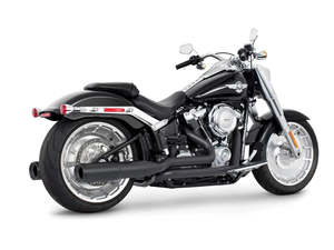 4.5in. Two-Step Trual Dual Exhaust - Black with Pitch Black End Caps. Fits Softa&hellip;