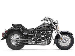 Exhaust System 2 2: Drag Pipes - Chrome. Fits Yamaha V-Star XVS650 1998-2019 - Cobra Exhaust