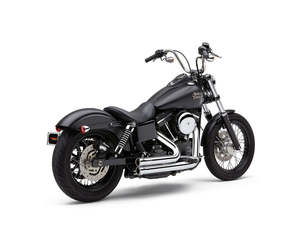 Dyna 2 2: Speedster 909 Exhaust - Chrome. Fits Dyna 2006-2017. - Cobra Exhaust
