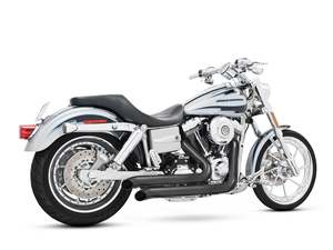 Dyna 2 2: Declaration Turnouts Exhaust - Black. Fits Dyna 2006-2017. - Freedom Performance Exhaust