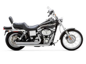 Big Shots Staggered Exhaust - Chrome. Fits Dyna 1991-2005 - Vance And Hines