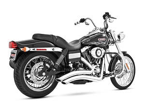 Sharp Curve Radius Exhaust - Chrome with Chrome End Caps. Fits Dyna 2006-2017. -&hellip;