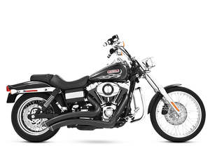Sharp Curve Radius Exhaust - Black with Black End Caps. Fits Dyna 2006-2017. - F&hellip;