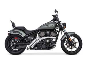Radical Radius Exhaust - Chrome with Black End Caps. Fits Indian Cruiser 2022up &hellip;