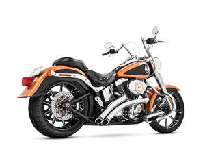 Radical Radius Exhaust - Chrome with Black End Caps. Fits Softail 1986-2017. - F&hellip;
