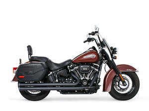 Independence Long Exhaust - Black with Black End Caps. Fits Softail 2018up. - Fr&hellip;