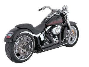 Shortshots Staggered Exhaust - Black. Fits Softail 1986-2017 Non-240 Tyre Models&hellip;
