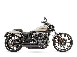Independence Shorty Exhaust - Black with Black End Caps. Fits Softail 2018up. - &hellip;