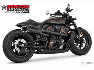 Combat Shorty 2-into-1 Exhaust - Black with Black End Cap. Fits Sportster S 2021&hellip;