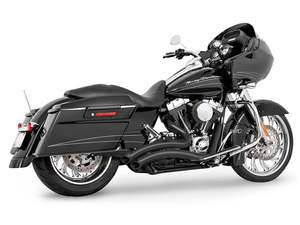 Sharp Curve Radius Exhaust - Black with Black End Caps. Fits Touring 1995-2016 -&hellip;