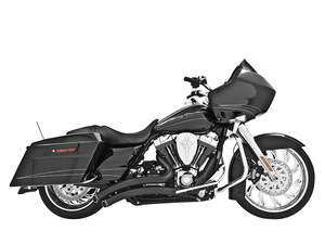 Sharp Curve Radius Exhaust - Black with Black End Caps. Fits Touring 2017up. - F&hellip;