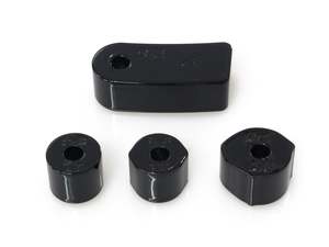 Front Floorboard Relocation Brackets - Black. Fits FL Softail 2018up. - Custom DK Products