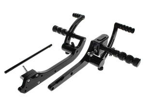 Foot Controls Extensions: GMA Forward Controls by BDL. Black Finish. Fits Street 500 2016-2020. - Belt Drives Ltd