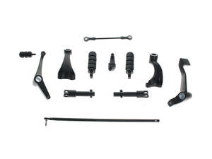 Foot Controls Extensions: Forward Controls - Black. Fits Sportster 2014-2021 - Rollies Speed Shop