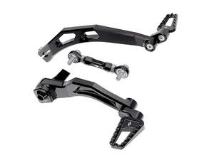 Foot Controls Extensions: SX3 Foot Controls - Black. Fits Softail 2018up with Mid Controls - Kraus Moto