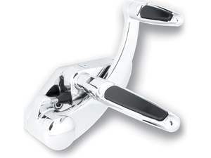 Standard Length Forward Controls with Folding Rubber Inlay Pegs - Chrome. Fits S&hellip;