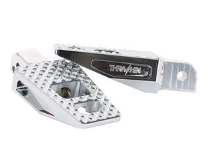 H D Softail 2018up Chrome: P-54 Footpegs - Chrome. Fits Softail 2018up Rear Passenger - Thrashin Supply