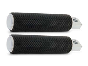 H D Softail 2018up Chrome: Knurled Fusion Footpegs - Chrome. Fits Softail 2018up Rear Passenger - Arlen Ness