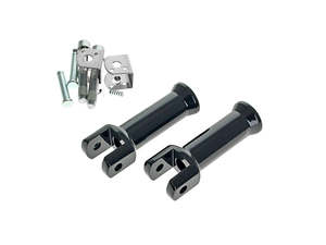 Passenger Footpeg Mount Kit - Black. Fits Softail 2018up - Rollies Speed Shop