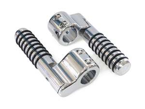 1-1/4in. Clamp On Linbar Highway Pegs - Chrome. - Lindby Custom Inc