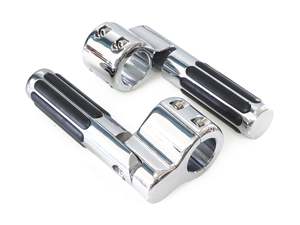 1-1/4in. Clamp On Multibar Highway Pegs - Chrome. - Lindby Custom Inc