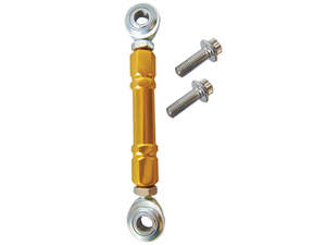 Foot Shift Levers Other Spares: Mid Control Shift Linkage Rod - Gold. Fits Dyna 1991-2017, FXR 1982-1994 & Softail 2018up with Mid Controls - Alloy Art