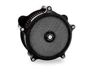 Milwaukee Eight 17up: Super Gas Air Cleaner Kit - Black. Fits Touring 2017-2024 & Softail 2018-2024 - Performance Machine