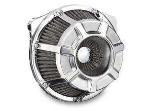 Milwaukee Eight 17up: Beveled Air Cleaner Kit - Chrome. Fits Touring 2017-2024 & Softail 2018-2024 - Arlen Ness
