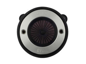 Milwaukee Eight 17up: Air Stinger Stealth Air Cleaner Kit - Brushed S&S Ring. Fits Touring 2017-2024 & Softail 2018-2024 - S&S