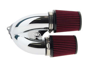 Milwaukee Eight 17up: Tuned Induction Air Cleaner Kit - Chrome. Fits Touring 2017-2024 & Softail 2018-2024 - S&S