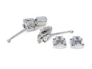 Hand Controls Components 1936 81: Handlebar Control Kit - Chrome. Fits Big Twin & Sportster 1972-1981 - Daytona Japan