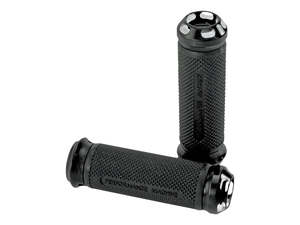Apex Handgrips - Black Contrast Cut. Fits H-D with Throttle Cable. - Performance Machine